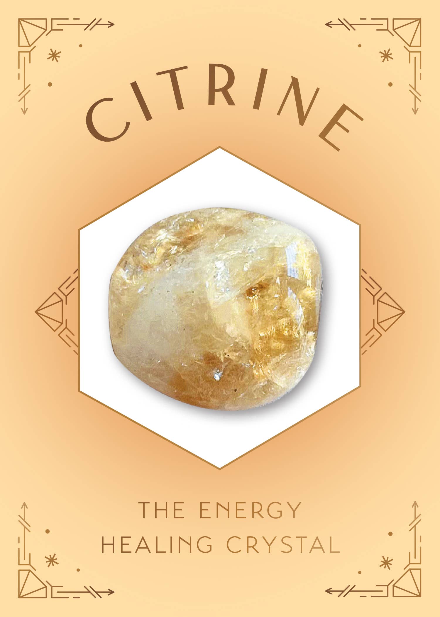 Citrine Crystal Healing Glass Candle