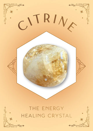 Citrine Crystal Healing Glass Candle