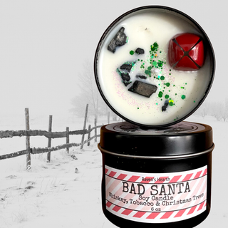 Bad Santa Christmas Candle