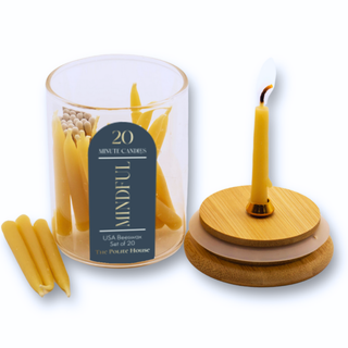 20 Minute Beeswax Candle Set: Mindful (Set of 20)