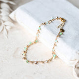Midsummer Gemstone Agate Gold Plated Anklet