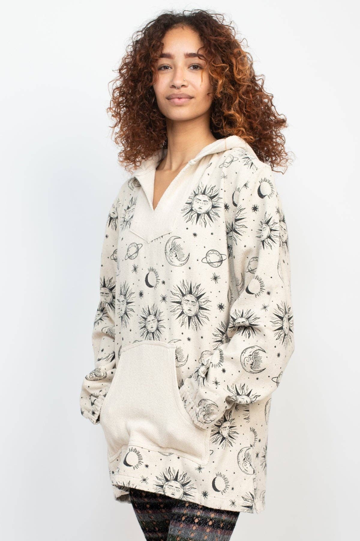 Boho Festival Printed Hoodie - Celestial