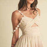Ombre Pleated Maxi Dress