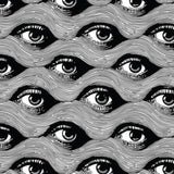 An image showing off the pattern from the Eye Waves Pattern Matte Fine Wrapping Paper. 