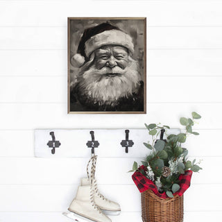 Santa Claus Black & White - Christmas Artwork