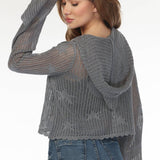 Celestial Lacy Cropped Hoodie