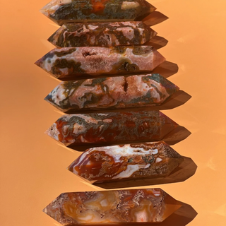 Red Moss Agate Double Terminated Point