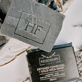 Charcoal + Gold Mica All-Natural Soap