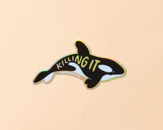 Killing It Orca Holographic Vinyl Sticker