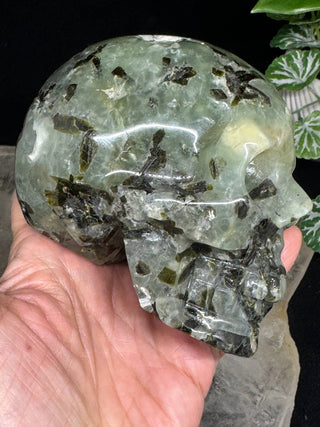 Prehnite Crystal Skull 