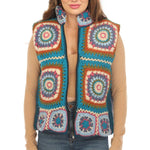 Crochet Mandala Fleece Lined Vest 