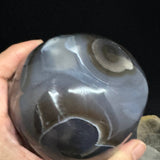Rare Green & Red Uv Reactive Volcanic Agate Skull