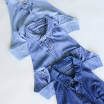 RCYCLD halter top made from vintage denim shirt