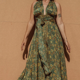 Hippie Bohemian Wide Leg Silk Jumpsuit