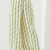 High Waist Floral Print Wide Leg Paperbag Pants