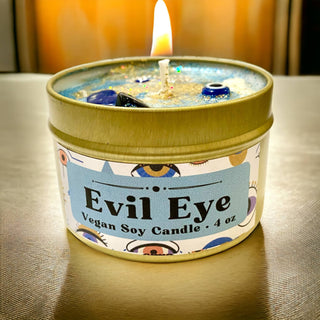 Evil Eye Tin Candle