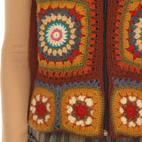 Crochet Mandala Fleece Lined Vest 