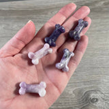 Gemstone Small Dog Bone Figurine