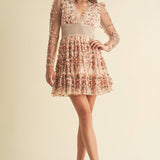Floral Lace Mini Dress