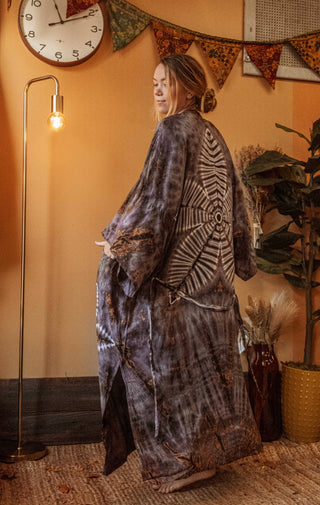 Tie Dye Lotus Flower Kimono