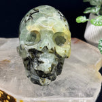 Prehnite Crystal Skull 