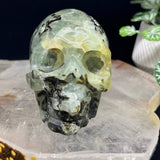 Prehnite Crystal Skull 