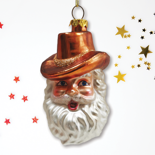 Santa Vintage Blown Glass Ornament