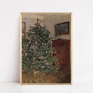 Vintage Christmas Wall Art Print | Christmas Tree