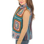 Crochet Mandala Fleece Lined Vest 