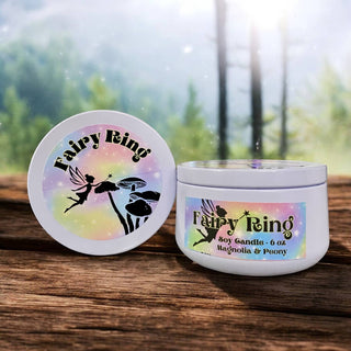 Fairy Ring Candle | Magnolia & Peony Scent | Crystals