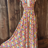 Hippie Bohemian Wide Leg Silk Jumpsuit