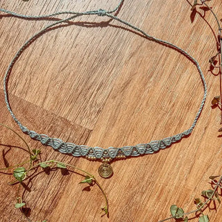 Macrame Pendant Choker Necklace