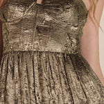 Metallic Corset Maxi Dress
