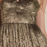 Metallic Corset Maxi Dress