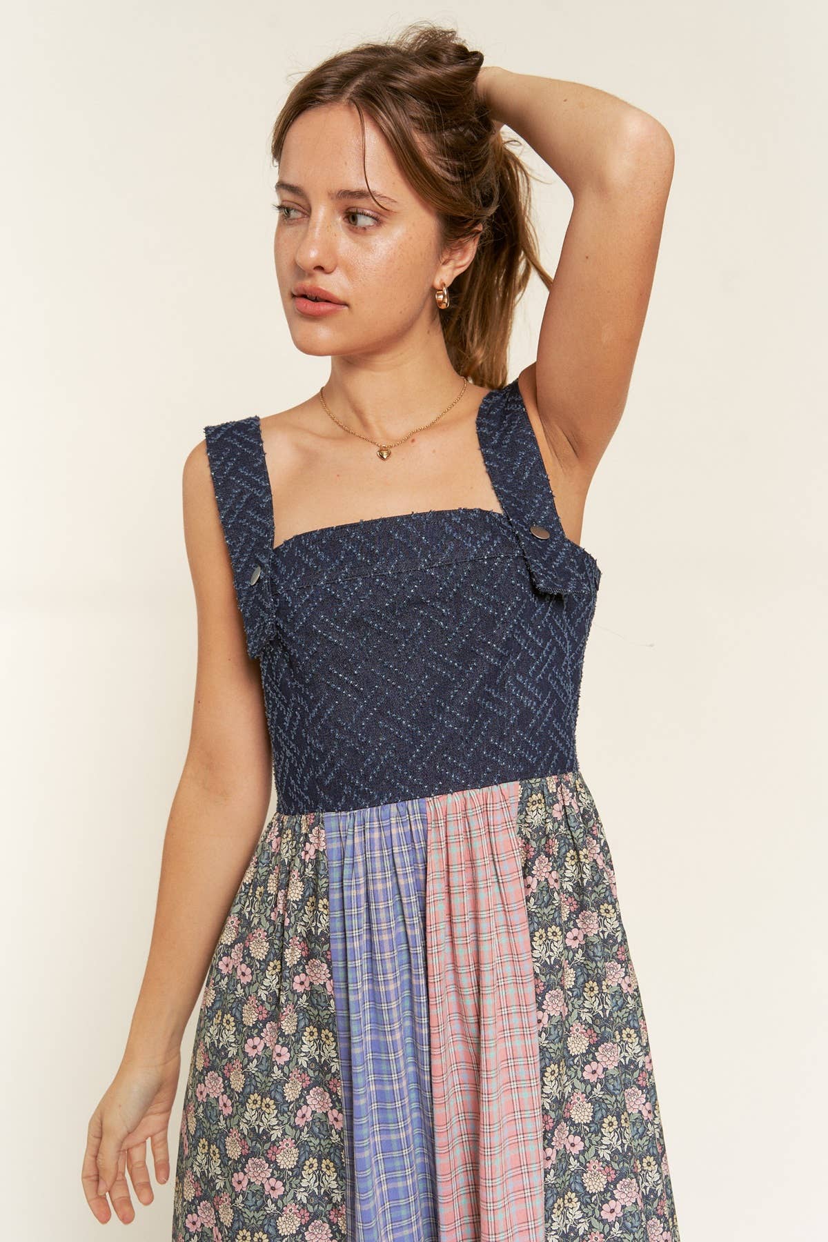 Plus Size Dress Vintage Suspender Maxi