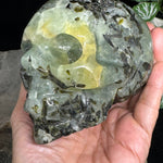 Prehnite Crystal Skull 