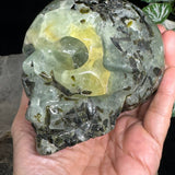 Prehnite Crystal Skull 