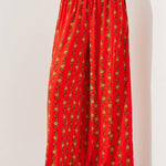 High Waist Floral Print Wide Leg Paperbag Pants