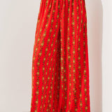 High Waist Floral Print Wide Leg Paperbag Pants
