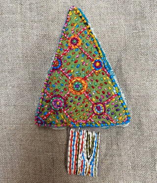 Christmas Tree Ornaments Embroidery Sampler