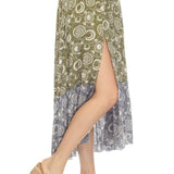 Celestial Slit Ruffled Maxi Skirt