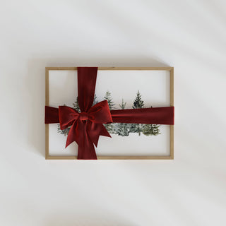 Vintage Christmas Wall Art Print | Winter Trees