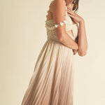Ombre Pleated Maxi Dress