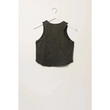 97 Crew Neck Racerback Cropped Graphic Tank Top