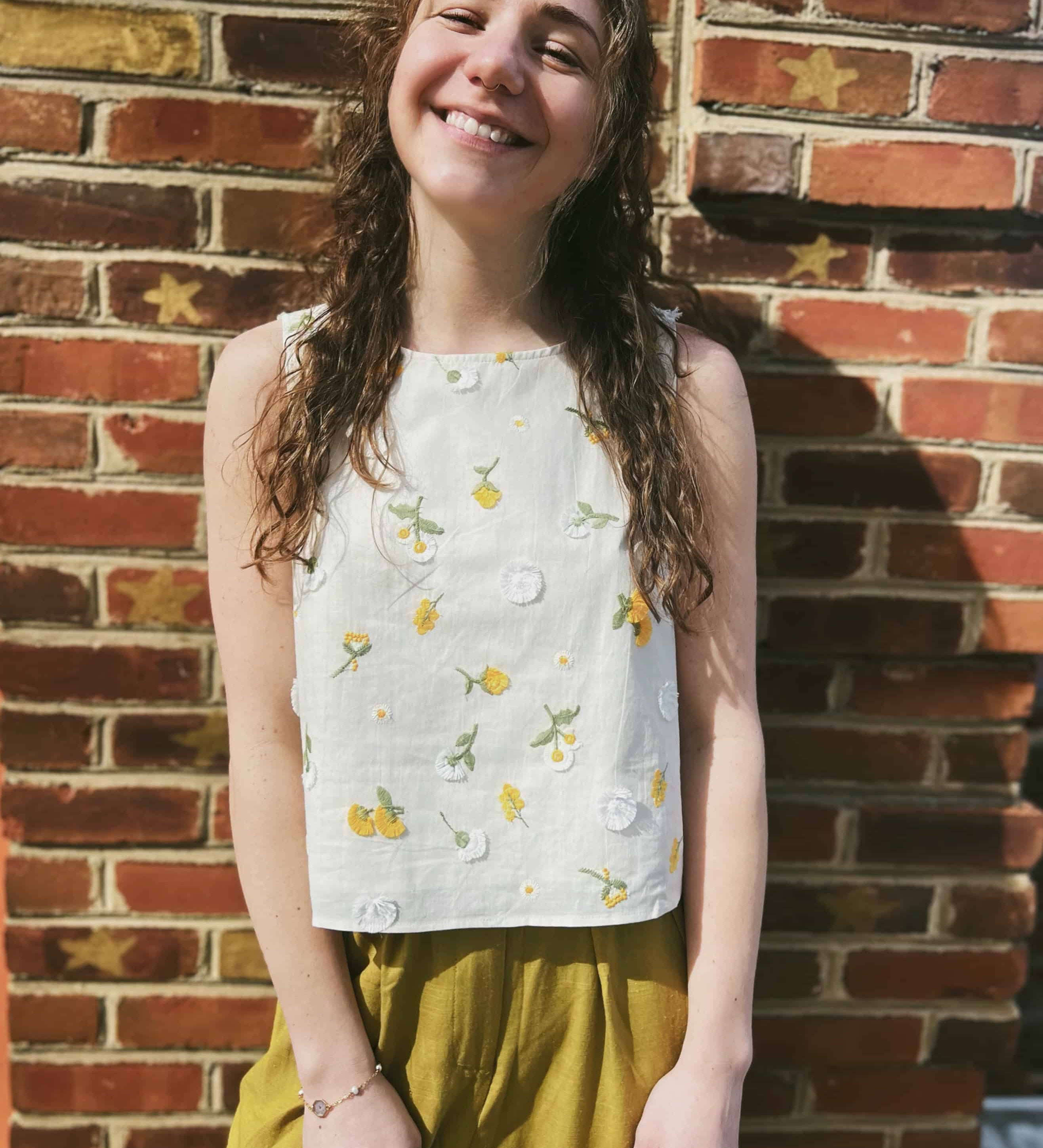 Sunshine Bloom Woven Sleeveless Top