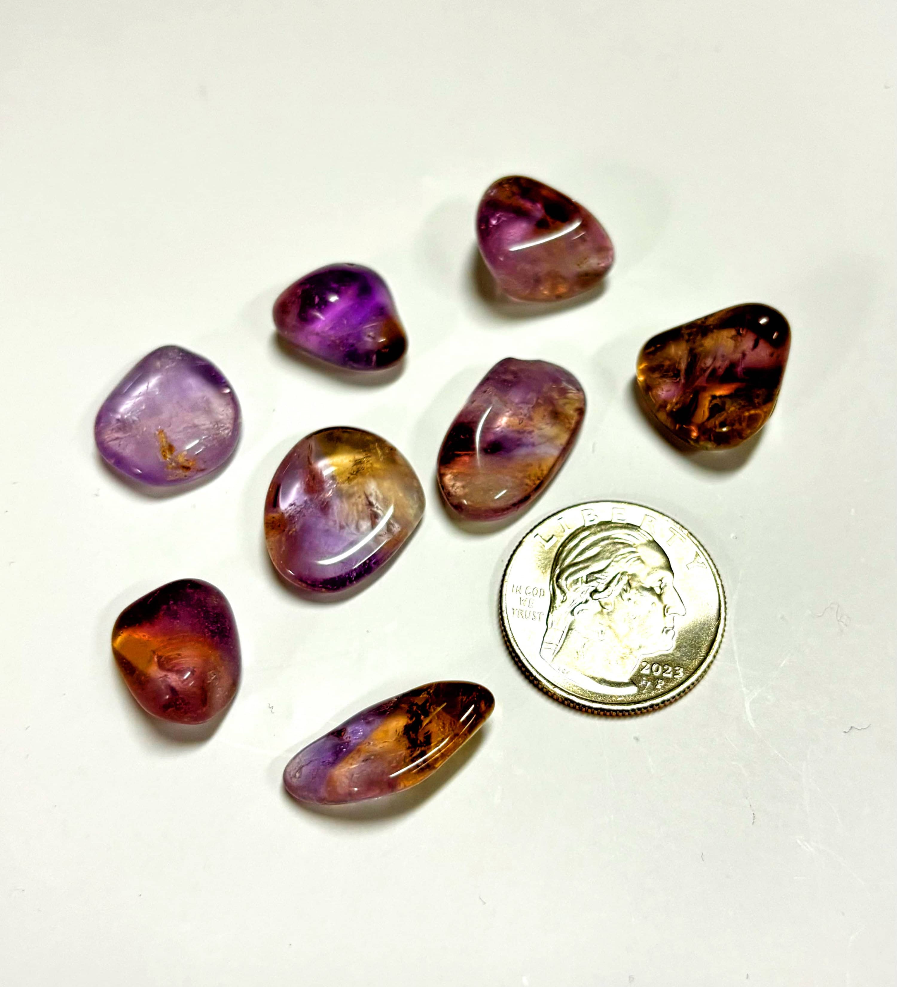 Ametrine crystal tumble