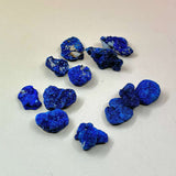 azurite blueberries on pale orange background