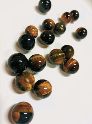 Natural Blue & Yellow Tiger Eye Spheres