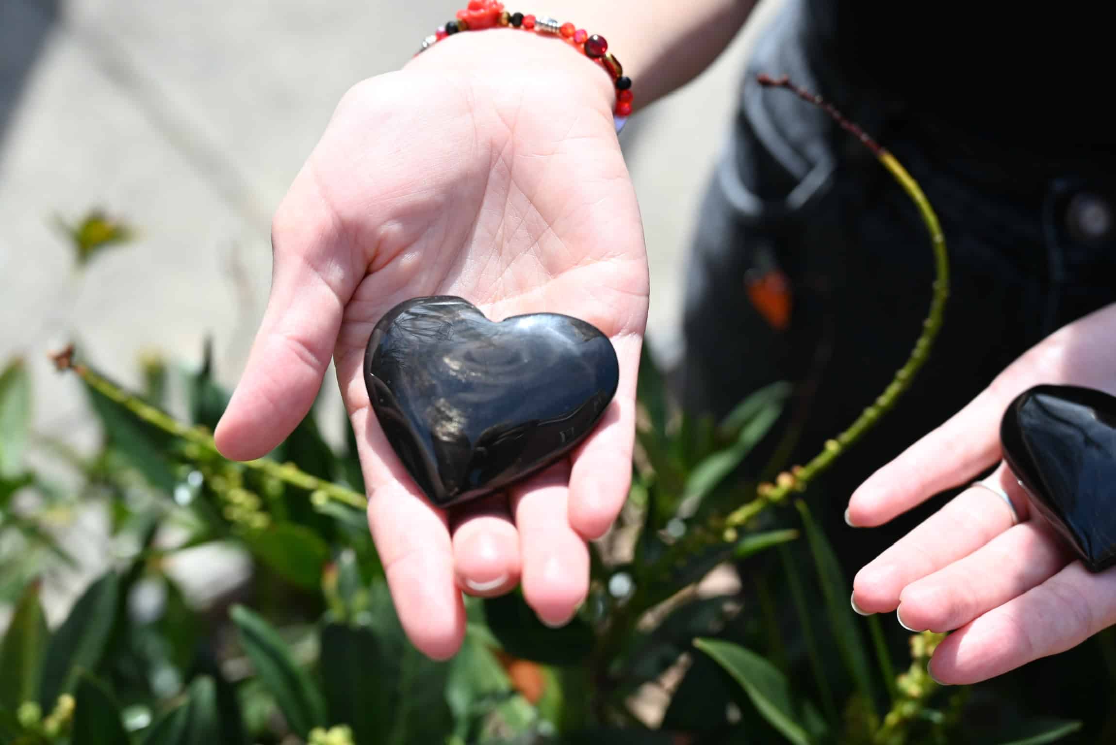 Brown Sheen Obsidian crystal heart