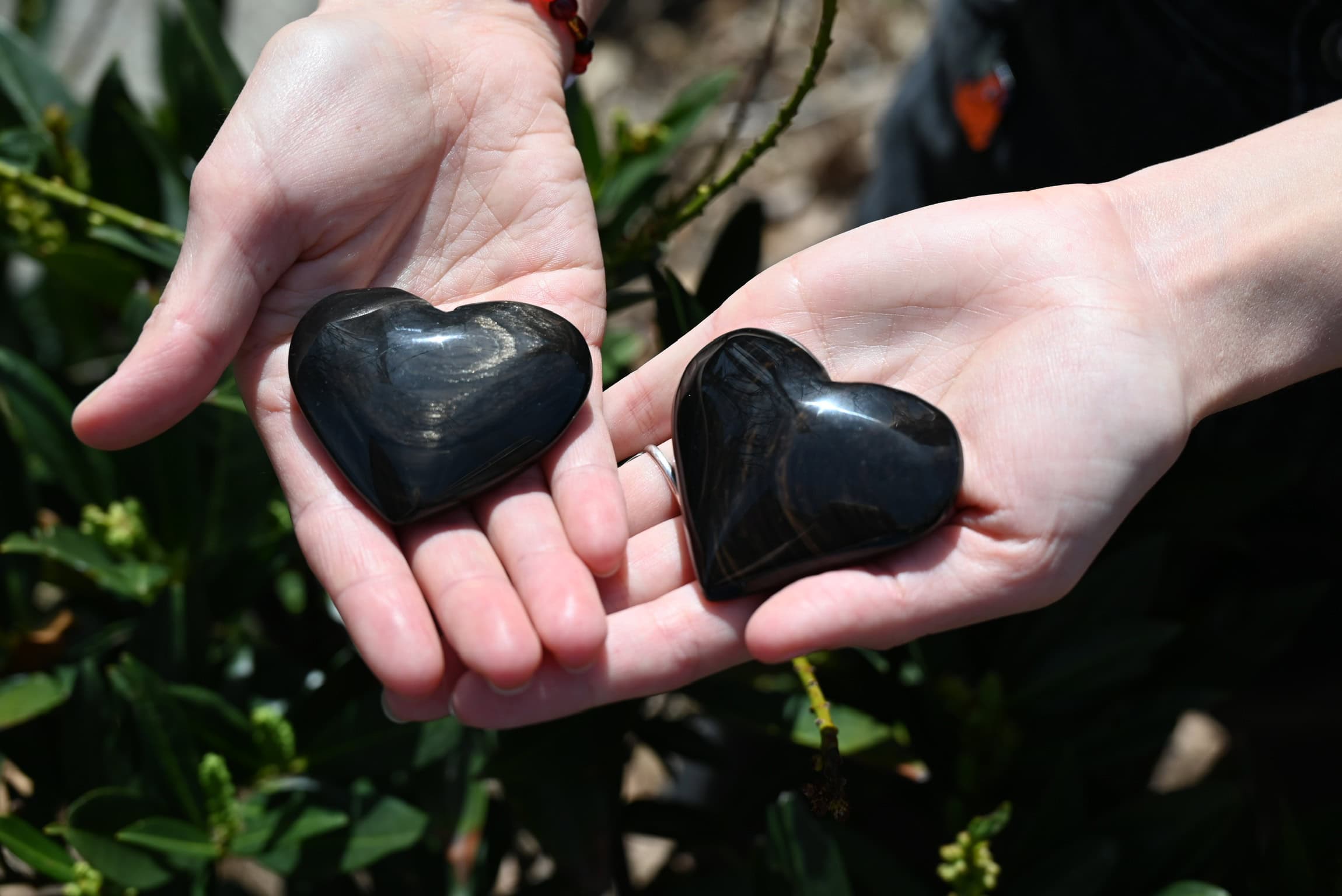 Brown Sheen Obsidian crystal heart